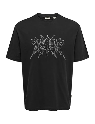 Only & Sons Onsrhinestone T-Shirt Uomo Nero Taglia L