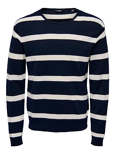 Only & Sons Maglione Uomo Girocollo Navy Scuro L