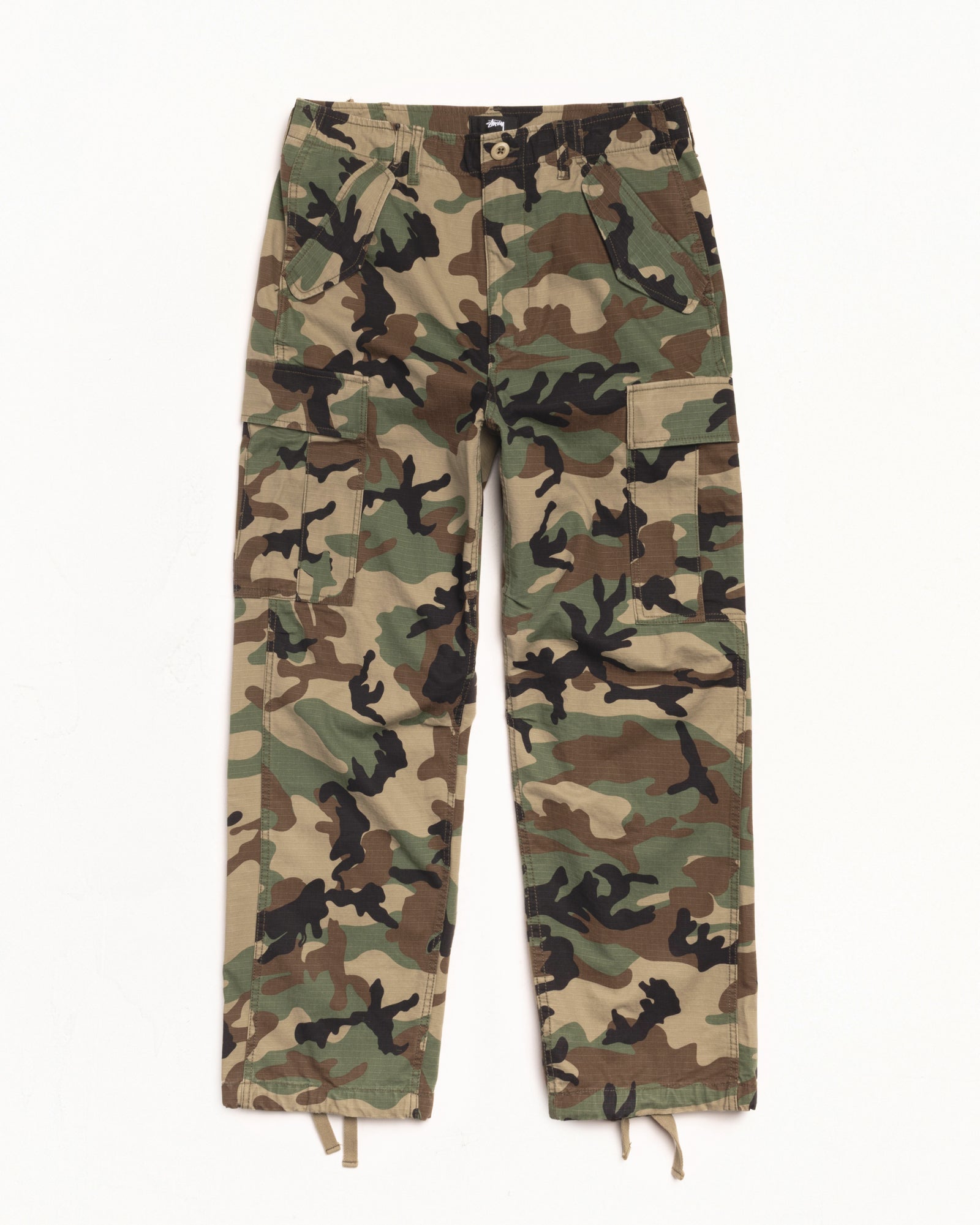 Stussy Cargo Pant pantalone Woodland Camo ripstop cotone