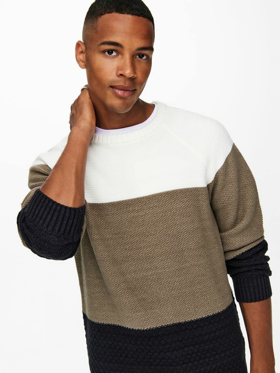 Only & Sons pullover uomo Cloud Dancer XS tinta unita