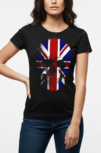 MAKAYA T-Shirt Donna Skull maglietta taglia S cotone