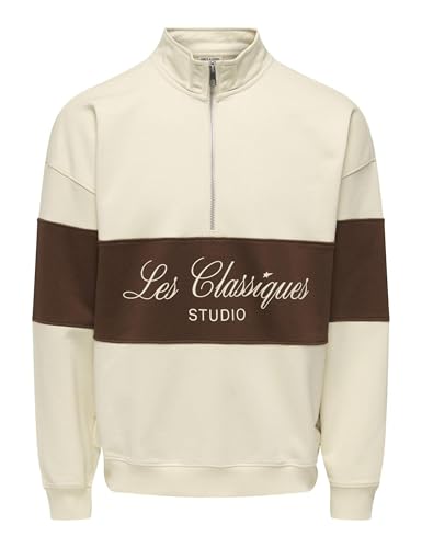 Only & Sons Onsles Classiques Ovz Felpa Uomo Mezza Zip