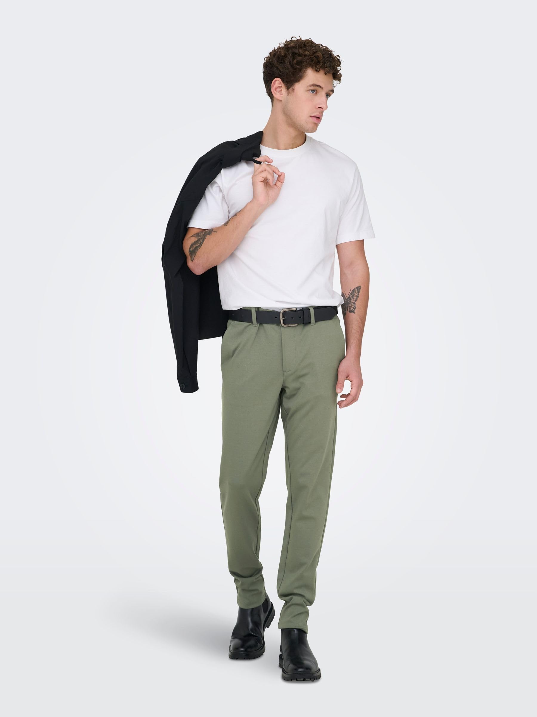 Only & Sons Onsmark Slim 0209 Pantaloni Chino 29W/32L Grigio