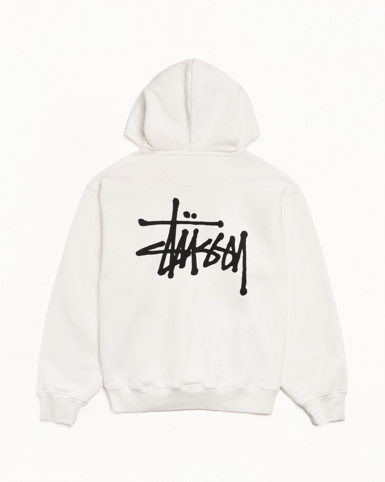 Stussy Basic Zip Hoodie felpa beige 100% cotone 430gsm