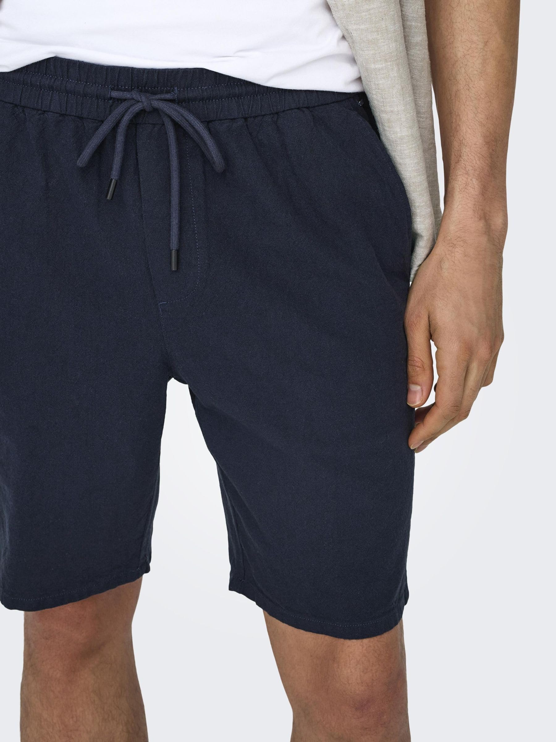 ONLY & SONS Onslinus pantaloncini loose M blu navy cotone