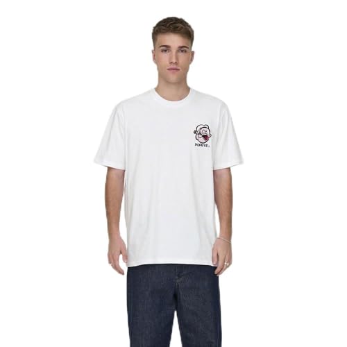ONLY & SONS Popeye Life t-shirt M girocollo cotone bio