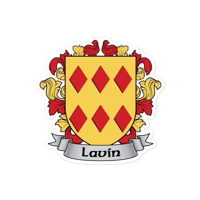 7.62 Design Lavin adesivo stemma famiglia irlandese 4x4 vinile