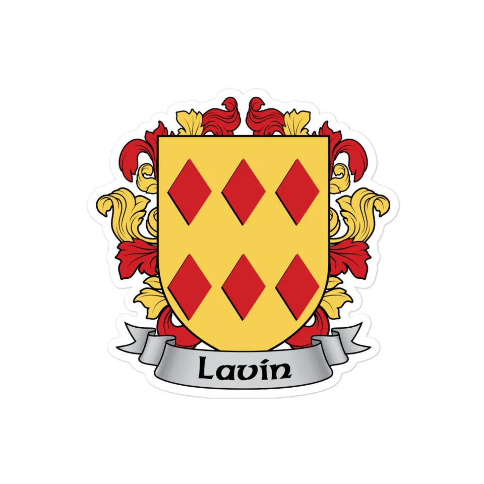 7.62 Design Lavin adesivo stemma famiglia irlandese 4x4 vinile