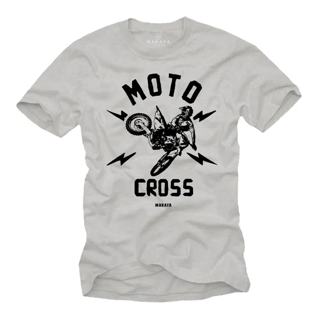 Makaya Moto Cross Enduro T-Shirt Uomo Cotone L