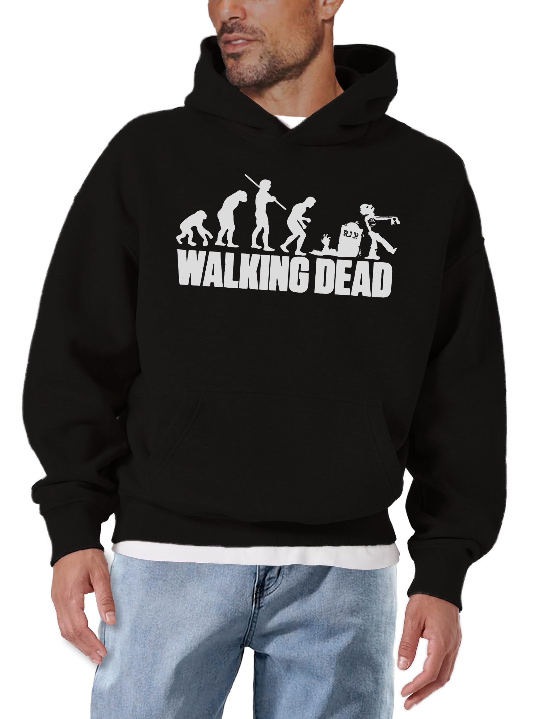 Makaya Felpa Uomo Zombie Evolution Cappuccio M Nera