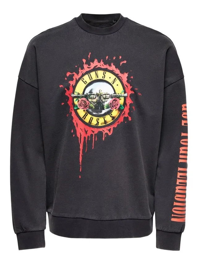 Only & Sons OnsGunsNRoses Felpa Uomo Cotone Stampa Band