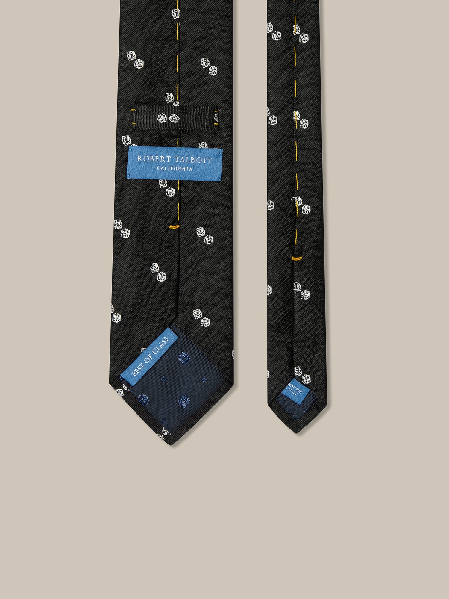 Robert Talbott Robert Dice Best of Class cravatta seta nera