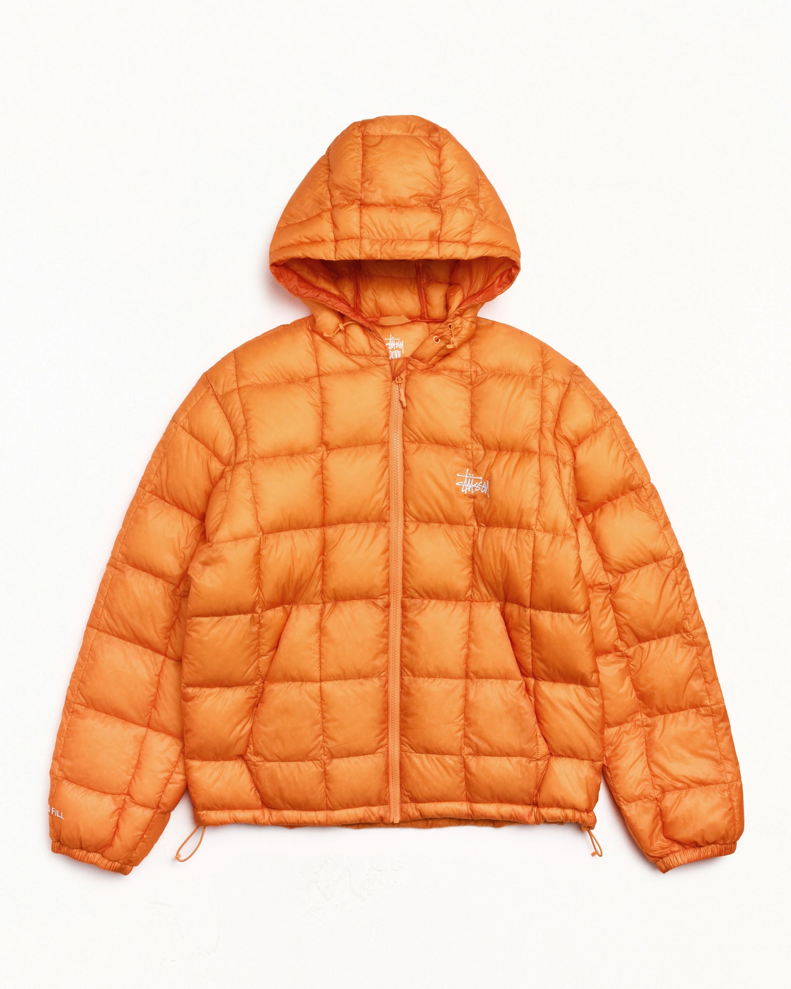 Stussy Midweight Hooded Puffer Piumino Orange Nylon