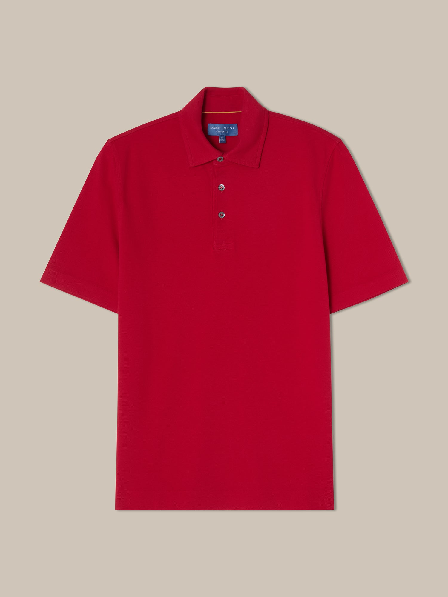 Robert Talbott Walker polo cotone rossa maniche corte Classic Red