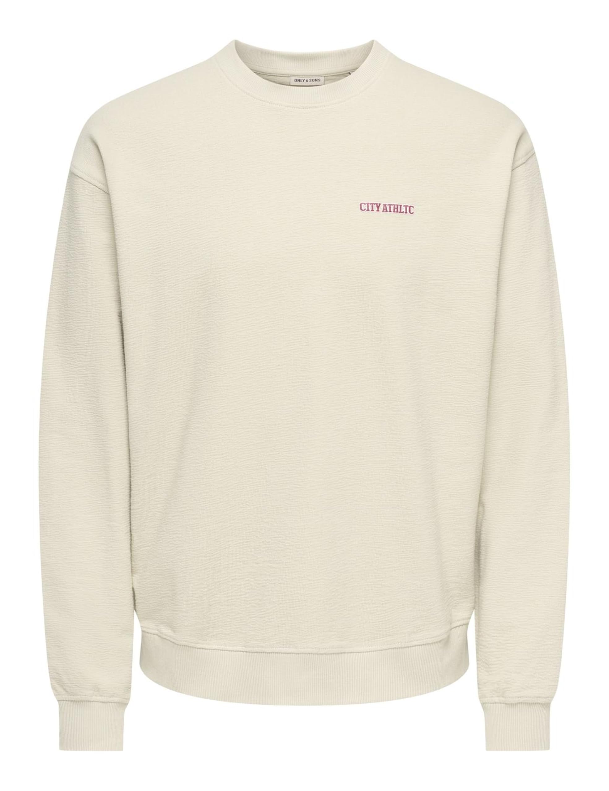 ONLY & SONS Onslenny Felpa Uomo Girocollo Relaxed Nera