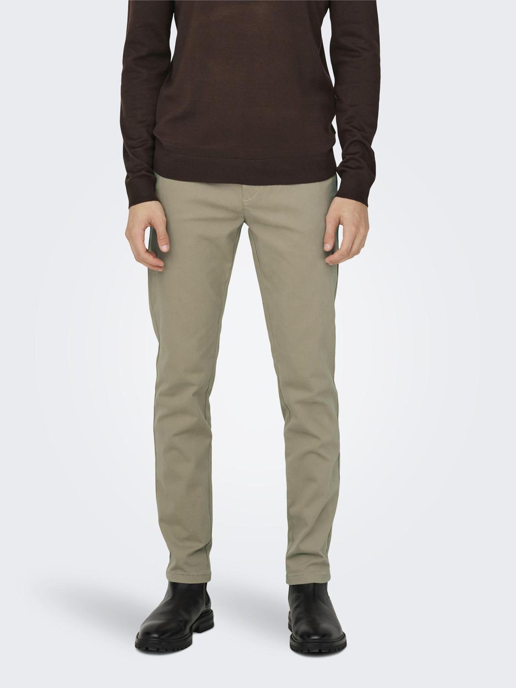 Only & Sons Onsmark Pete Slim Chino pantaloni uomo nero
