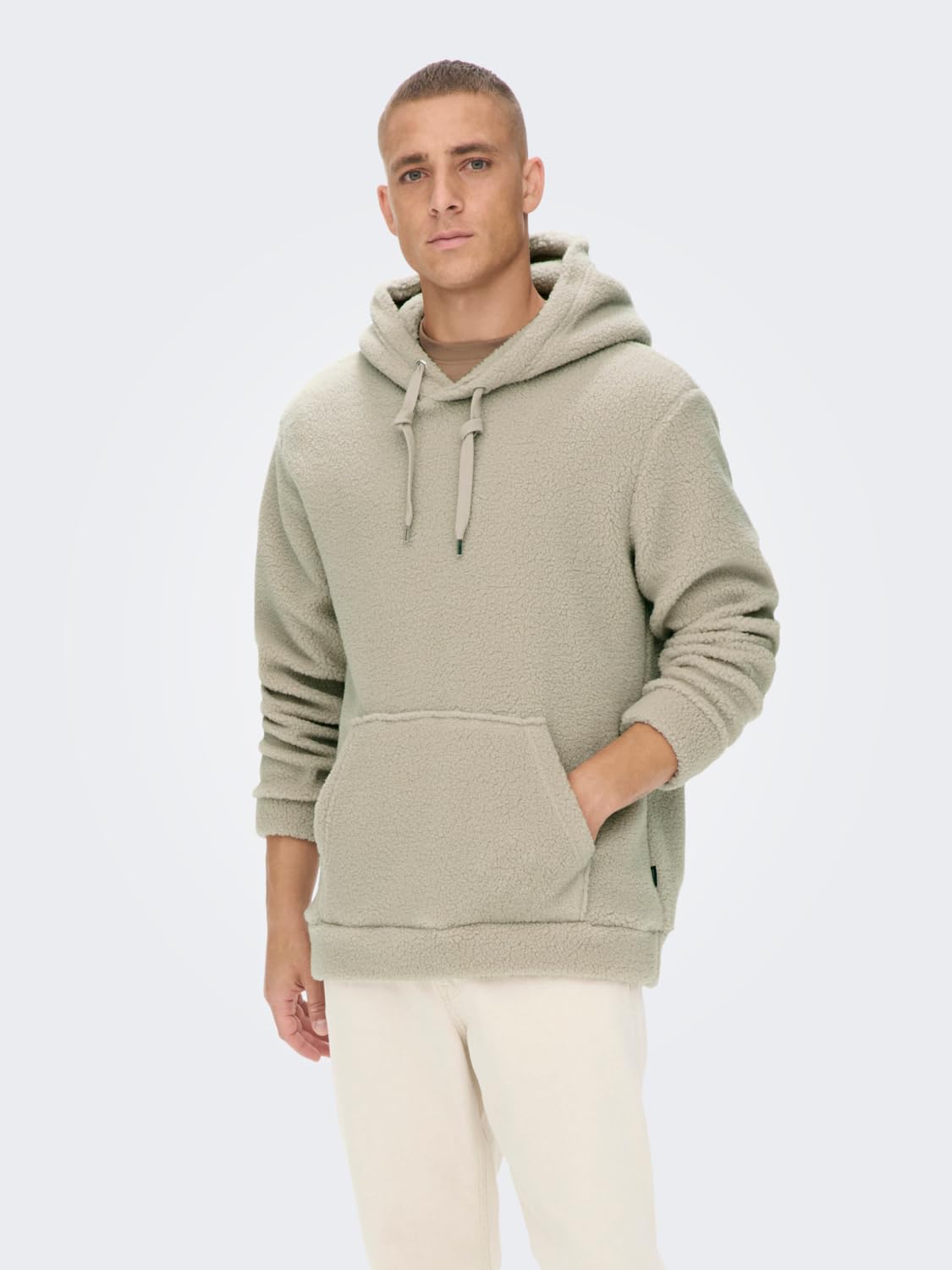 ONLY & SONS Remy Felpa Cappuccio Teddy M Uomo