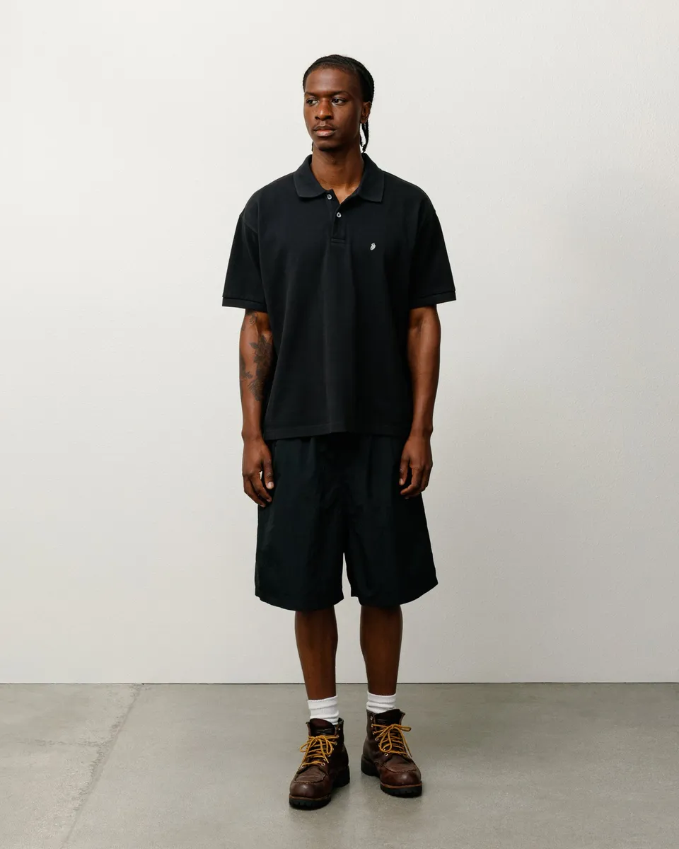 Stussy Nylon Court Short pantaloncini neri nylon leggero