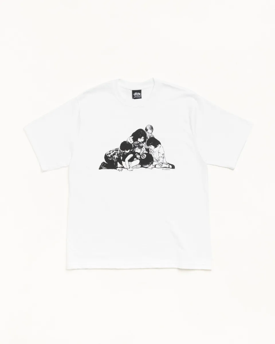 Stussy Kids Tee t-shirt bianca cotone 220 gsm