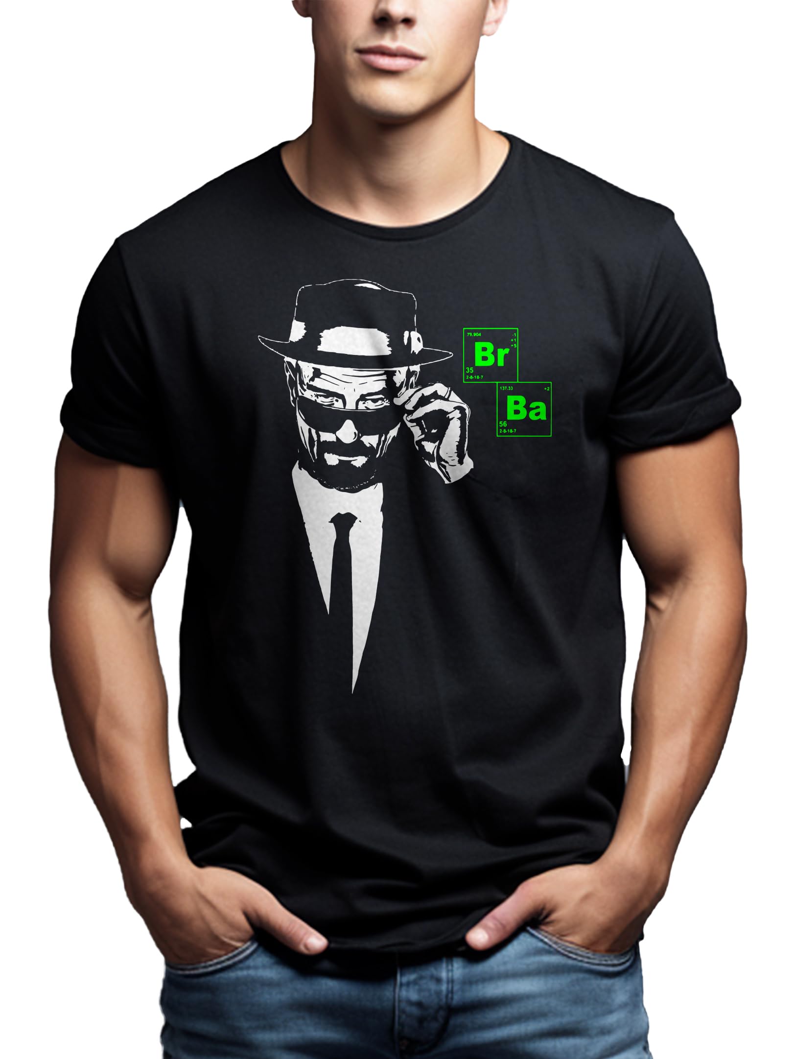 MAKAYA Heisenberg BR BA T-Shirt Uomo L Cotone