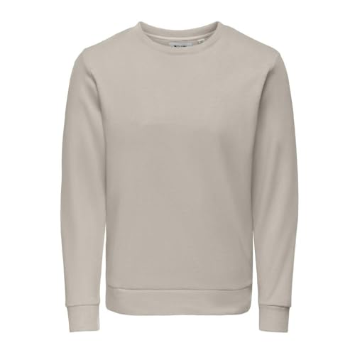 Only & Sons Chase felpa uomo beige cotone