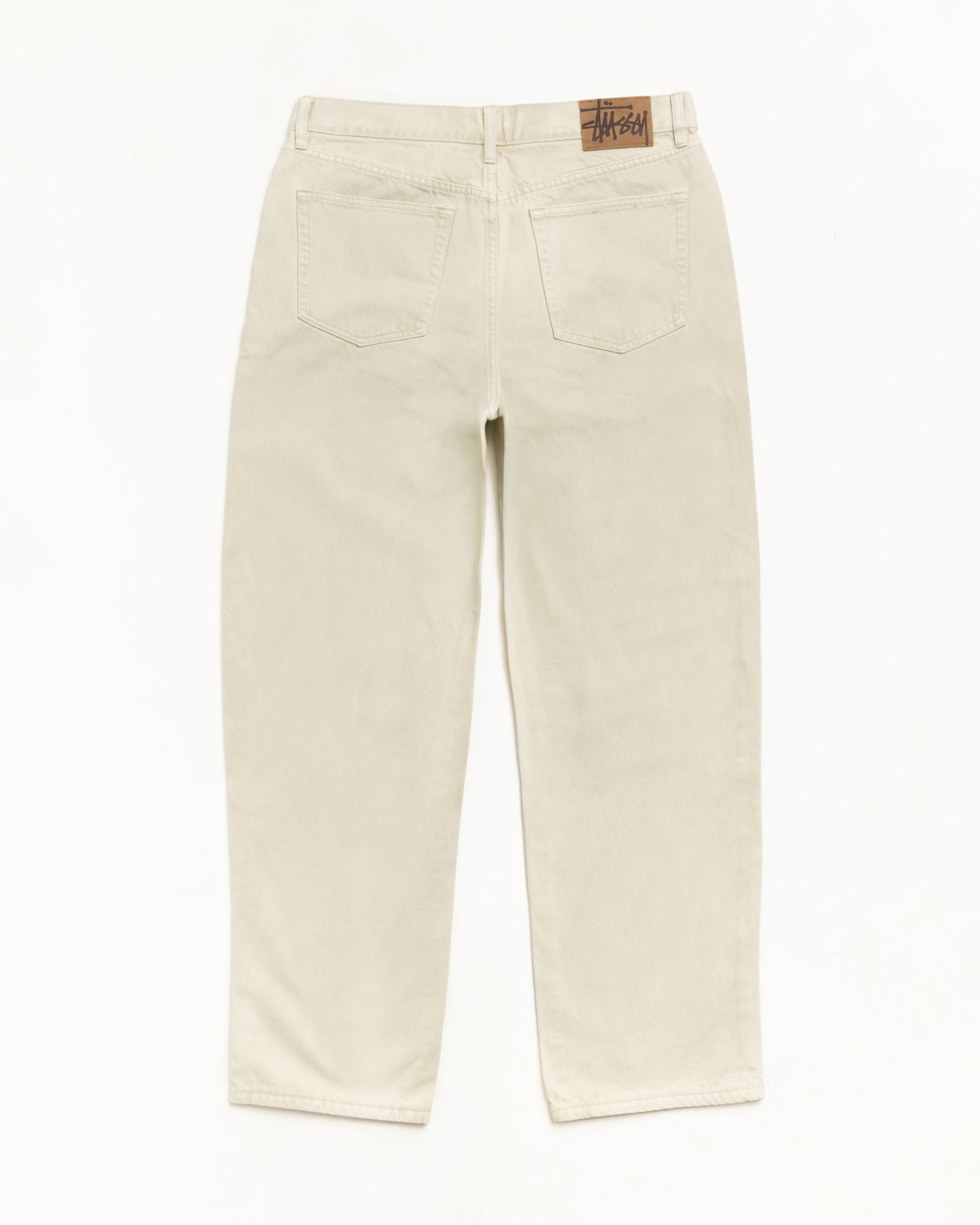 Stussy Big Ol Jean Overdyed jeans sand baggy cotone