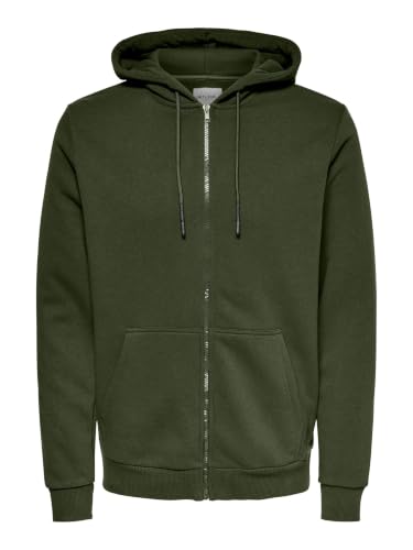 Only & Sons Onsceres Zip Felpa Uomo Tinta Unita Taglia S