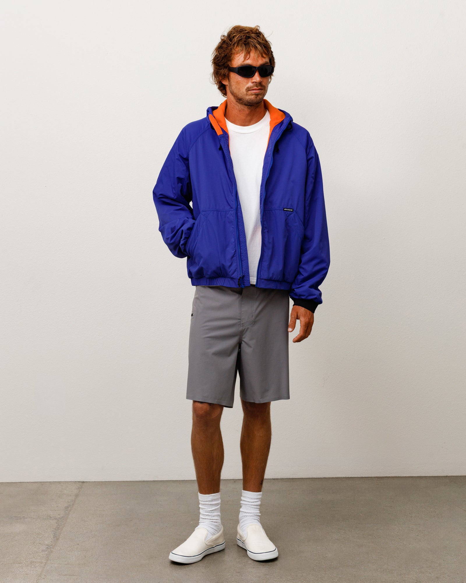 Stussy Coastline Hooded Jacket giubbotto Iris M nylon