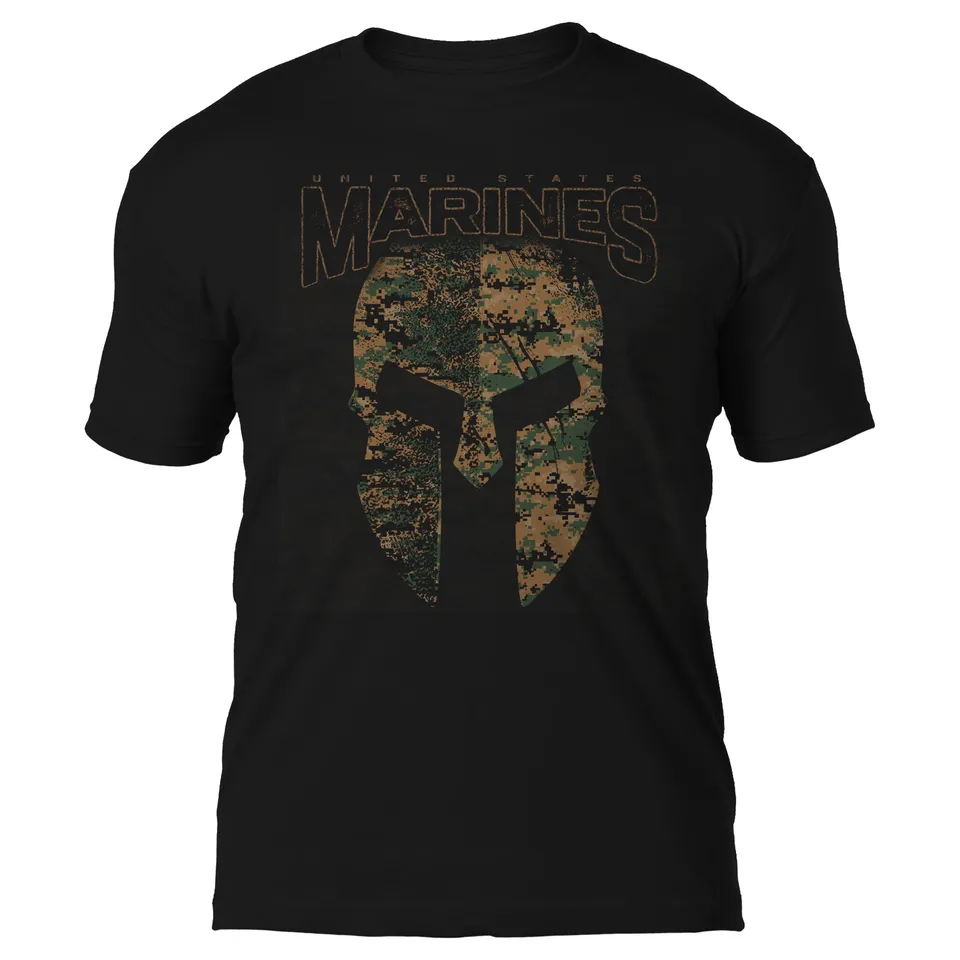 7.62 Design USMC Spartan t-shirt uomo nera cotone