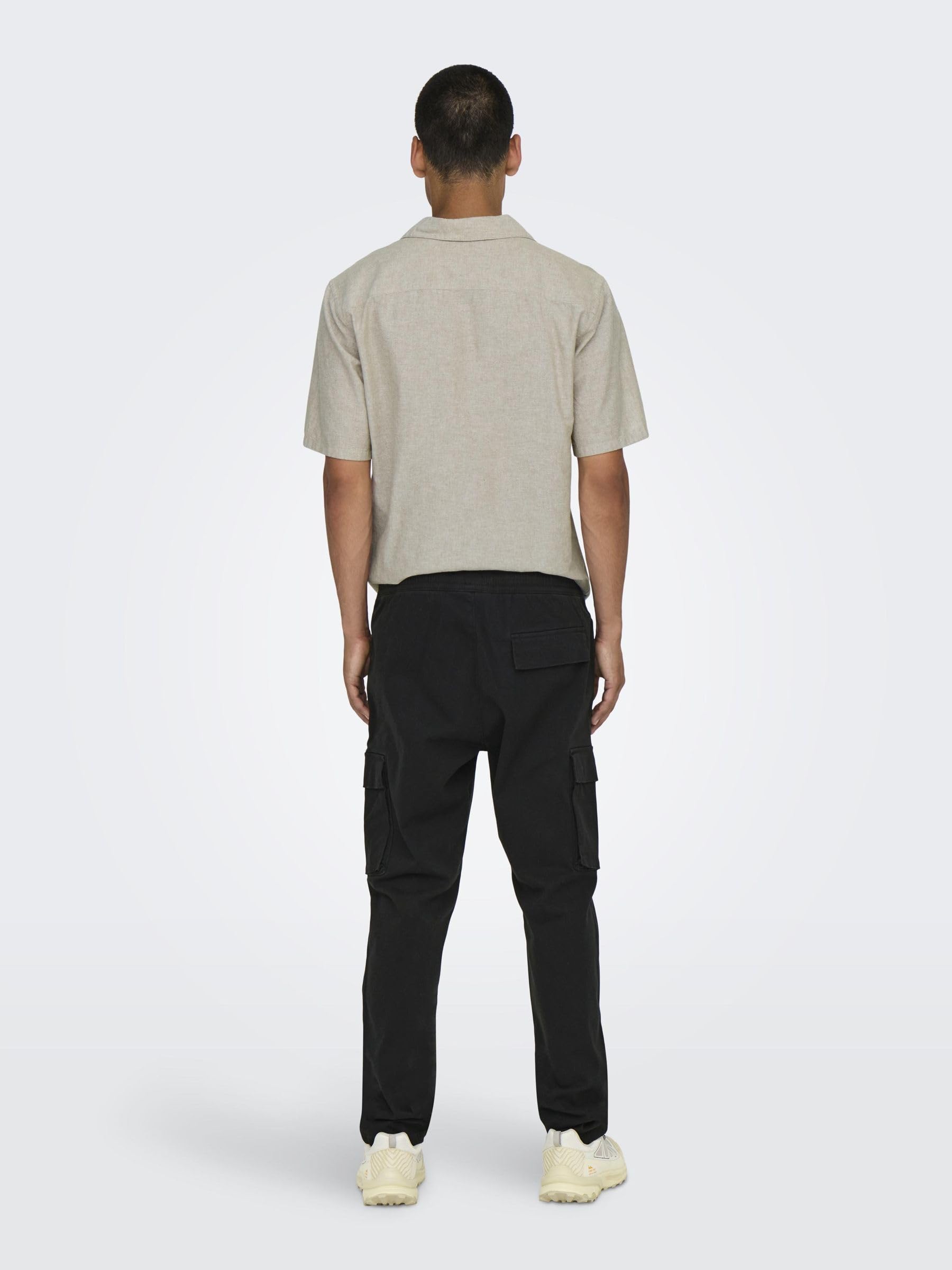ONLY & SONS Onscam pantaloni cargo tapered L kaki cotone