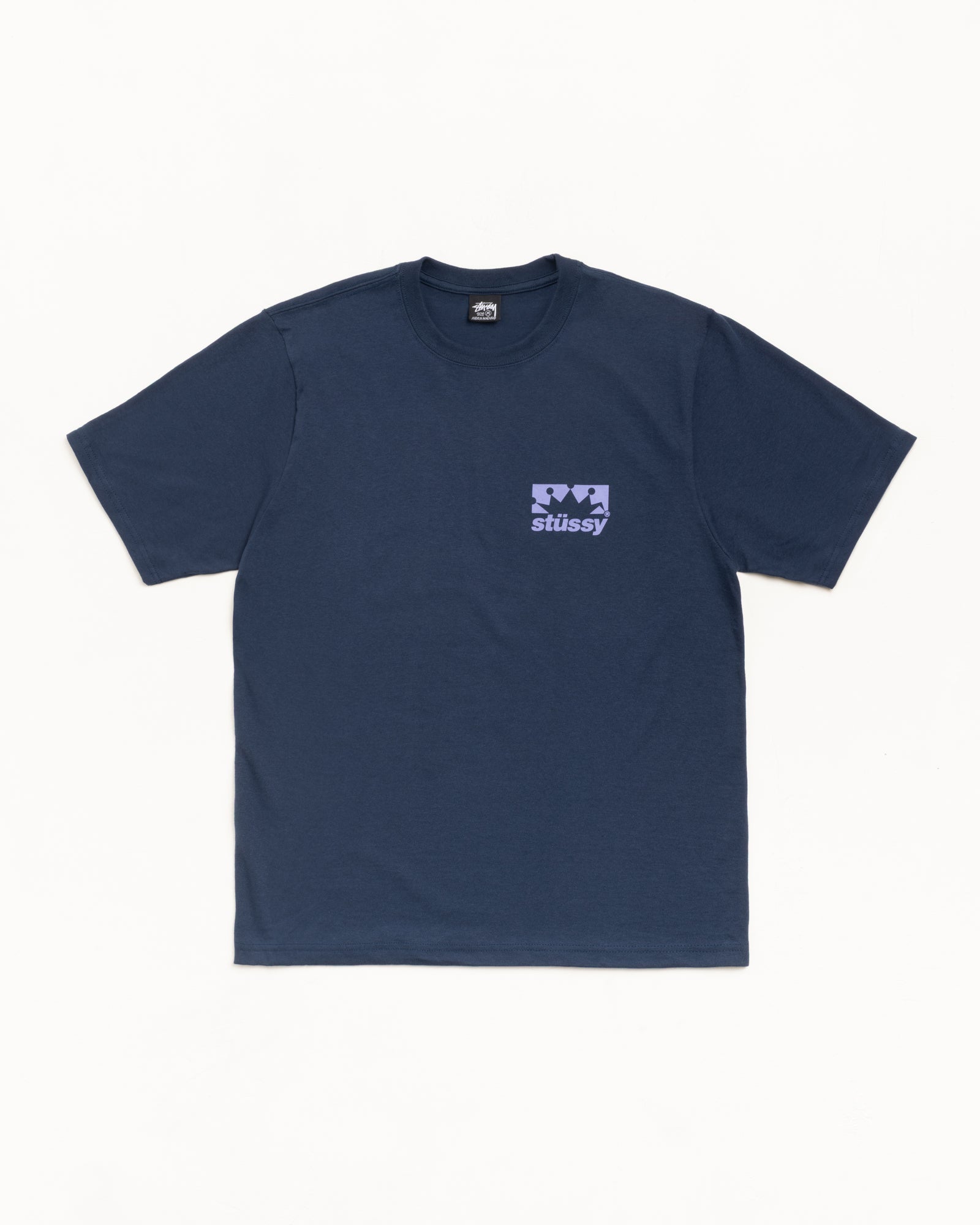 Stussy Box Crown Tee t-shirt Navy cotone 220gsm