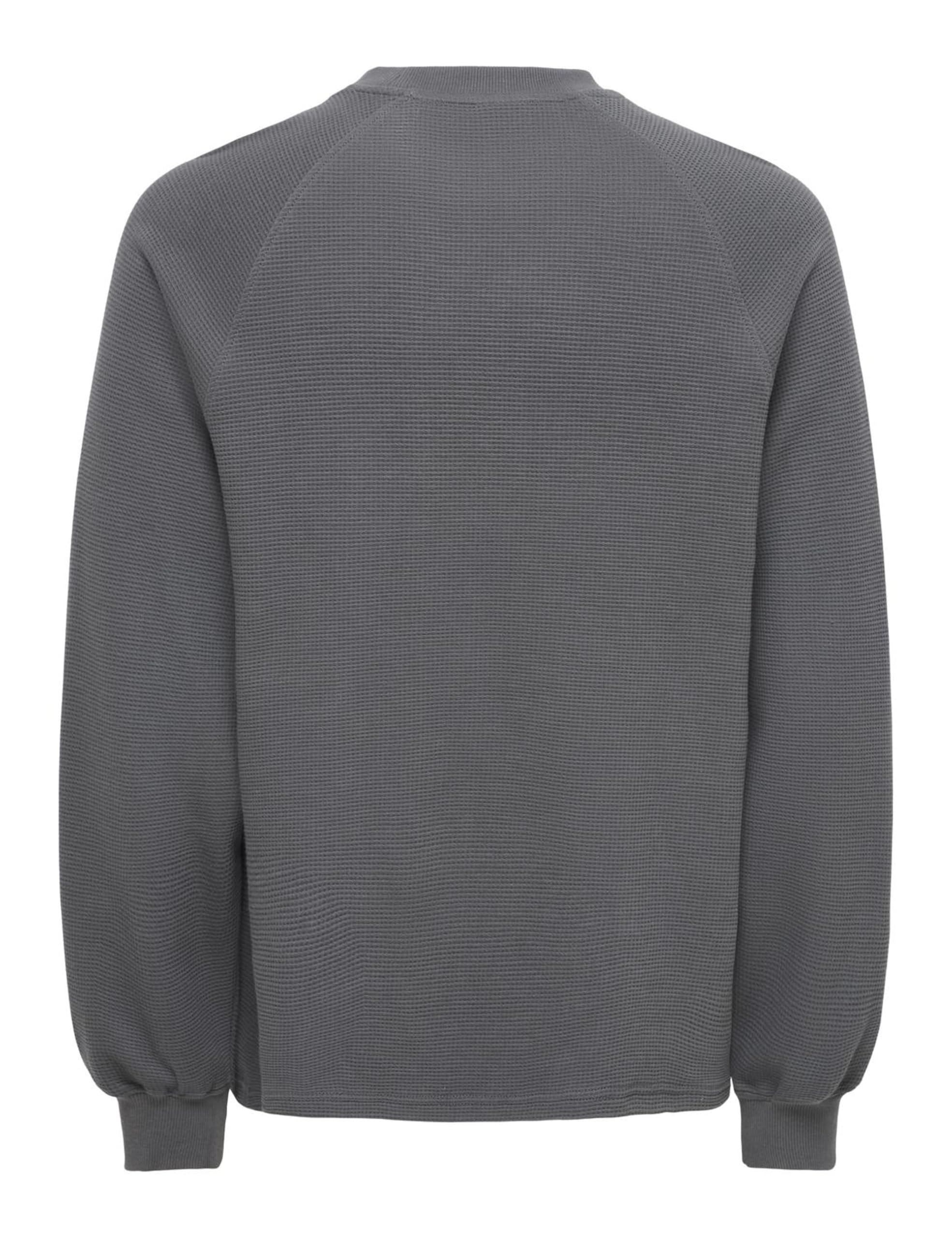 ONLY & SONS Onsverratti Felpa Uomo M Girocollo Waffle Relaxed