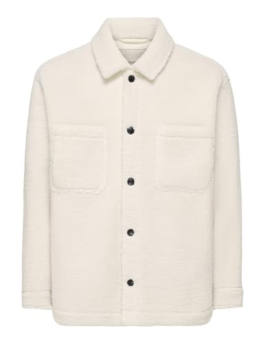 ONLY & SONS Onssigurd Giacca Sherpa Uomo S Egret Invernale
