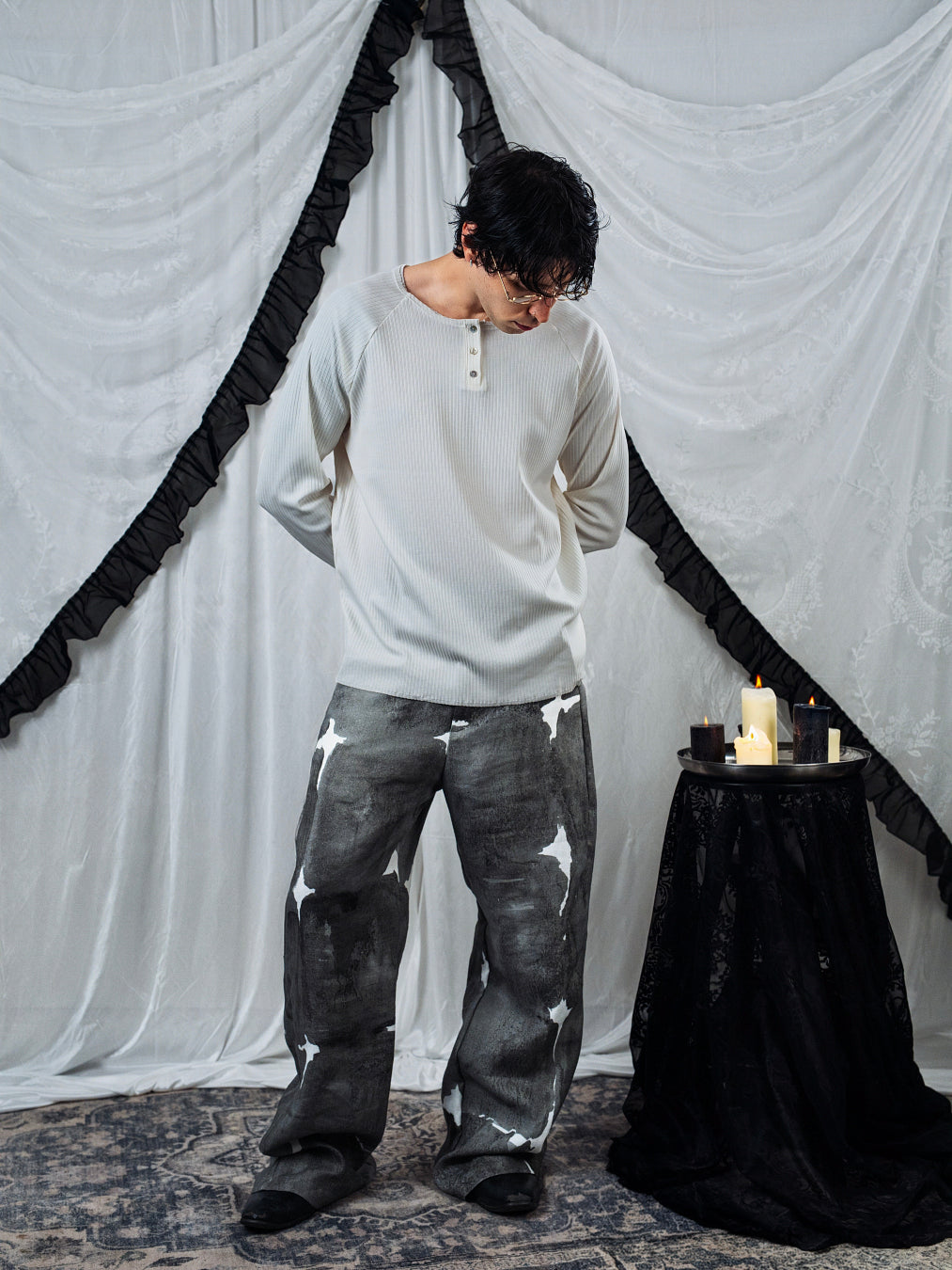 Tiat Occulta bellezza Rough Palace pant lino stampa