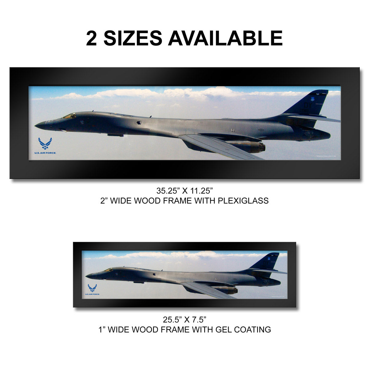 7.62 Design U.S. Air Force B-1 stampa incorniciata 28x65 cm