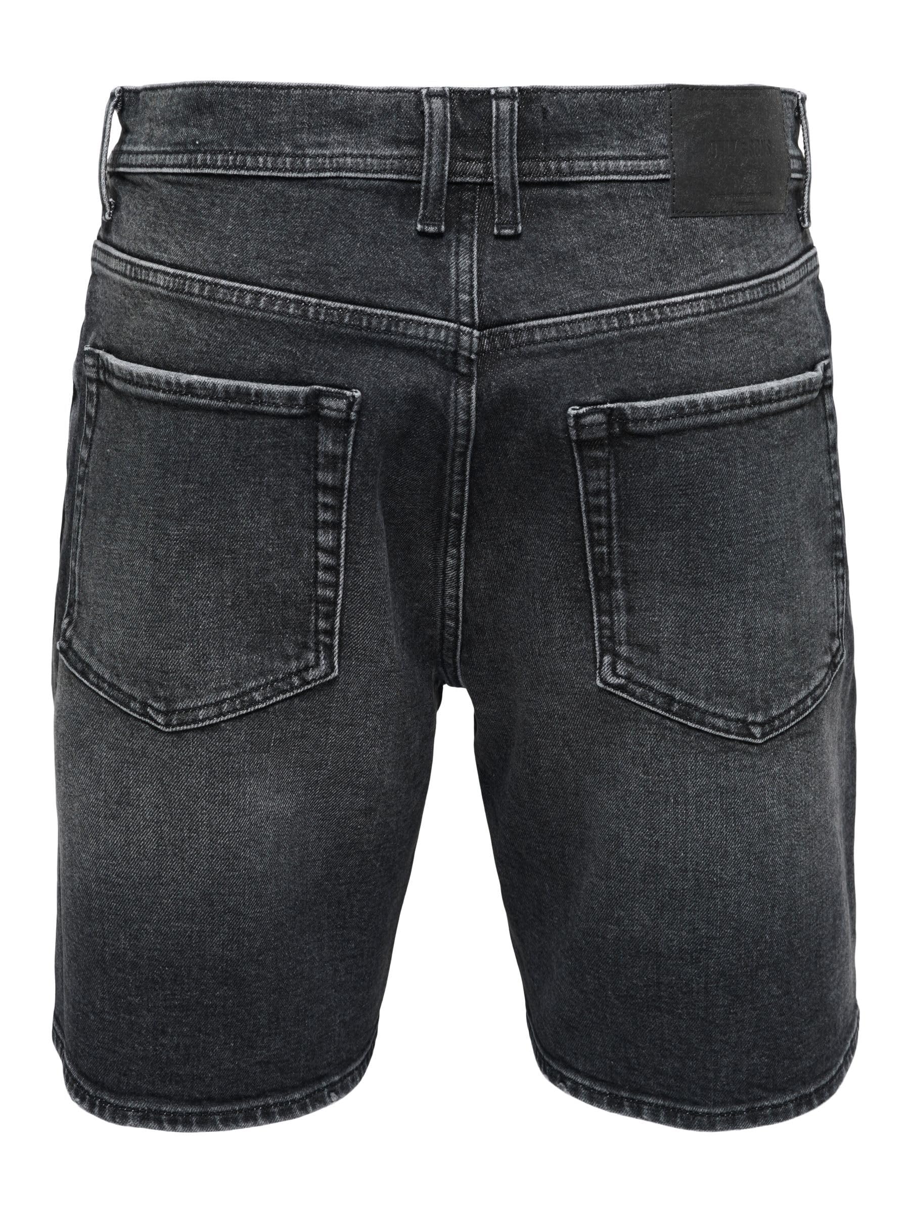 ONLY & SONS Onsedge Pantaloncini Denim Uomo Nero Slavato XL