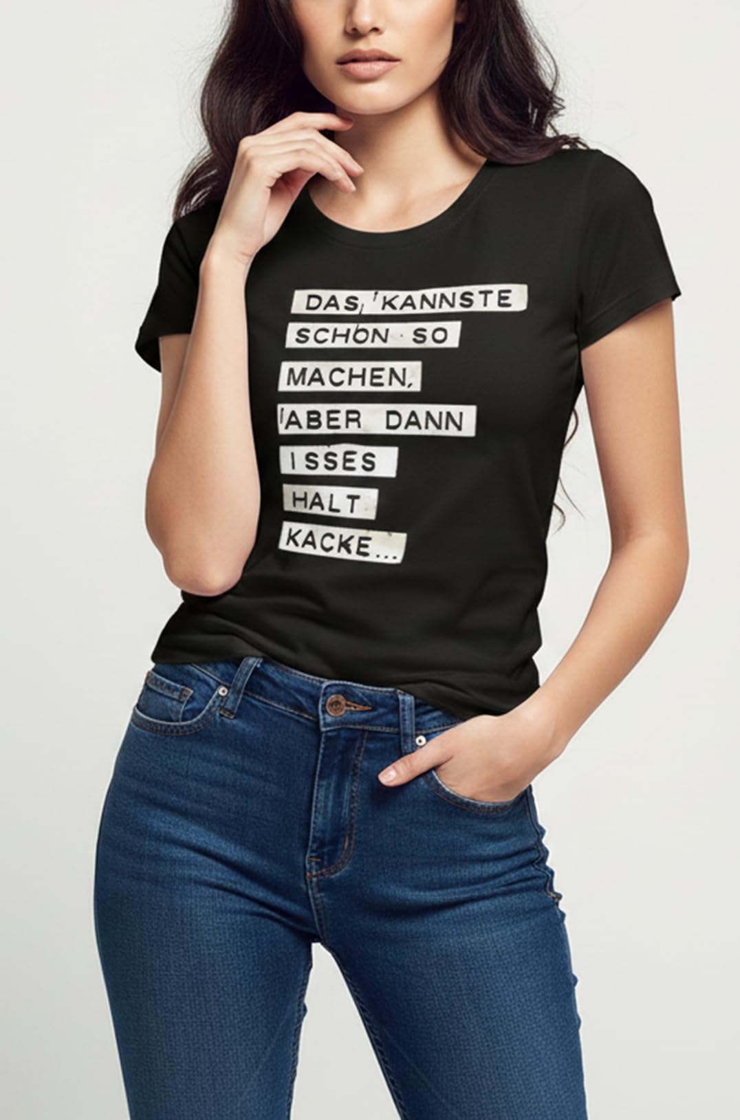 Makaya Scritte Divertenti T-Shirt Donna M 100% Cotone