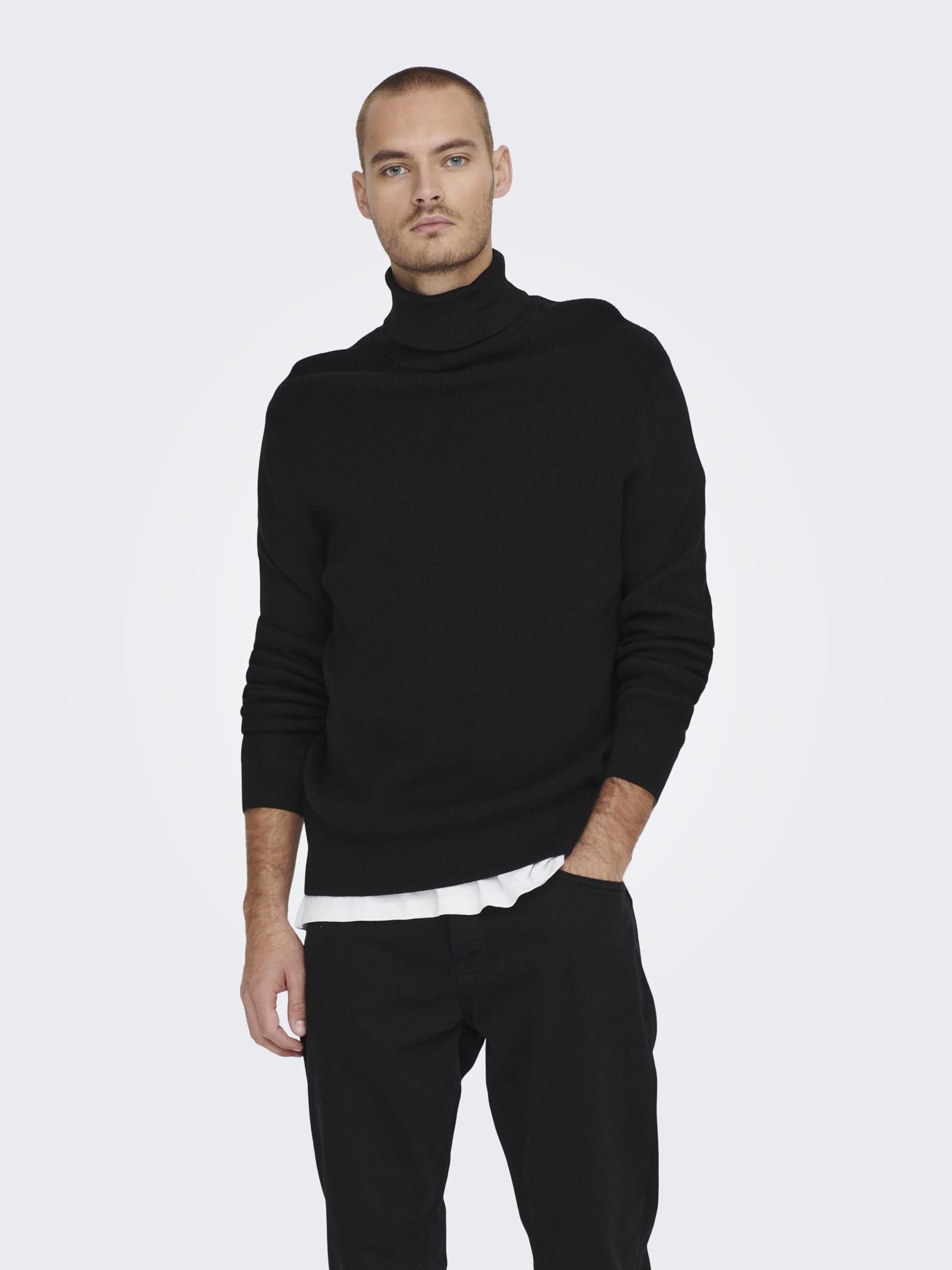 ONLY & SONS Onsphil Pullover Maglione Uomo Beige Taglia M
