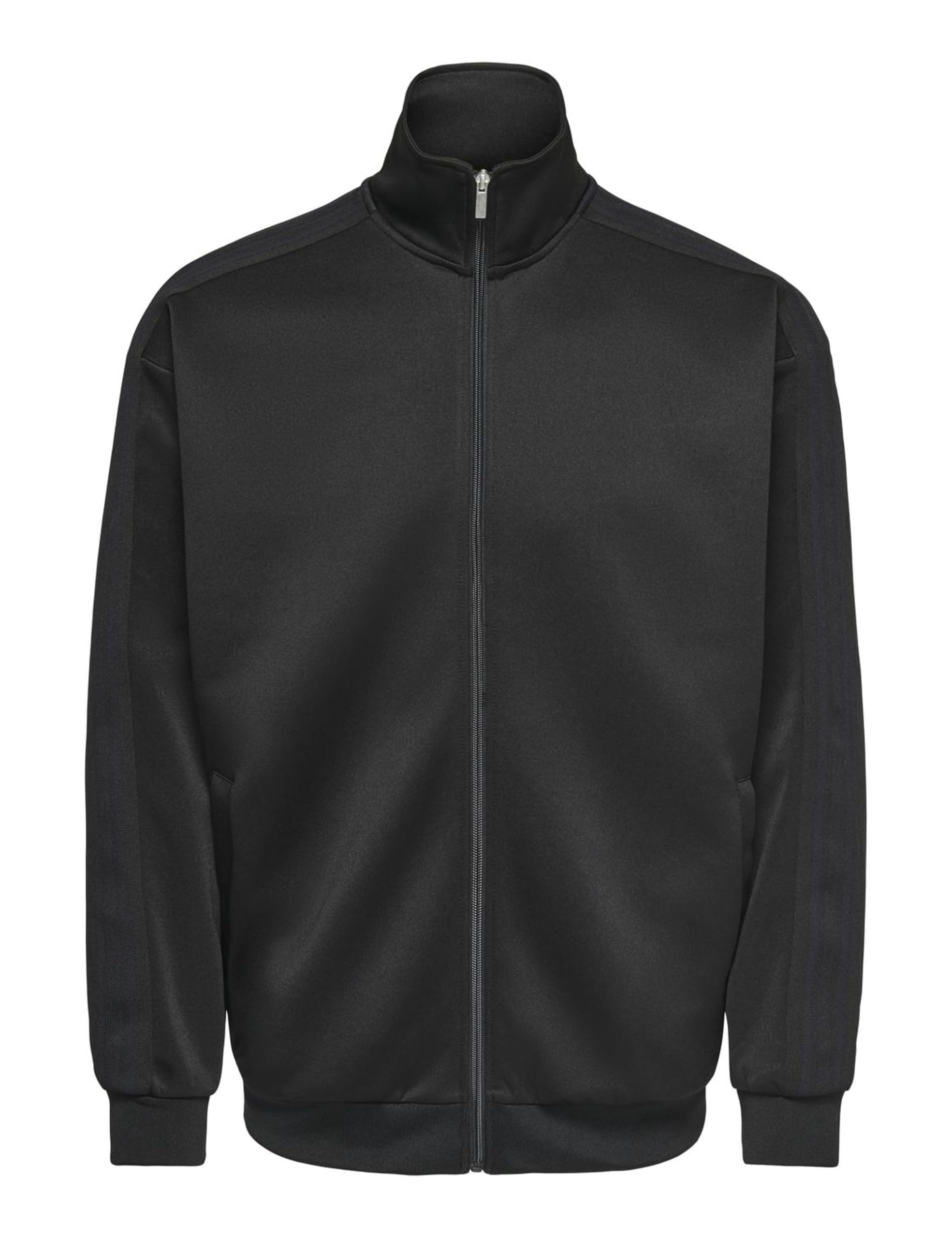 Only & Sons Onsriber RLX LS Zip Stripe Track Sweat Felpa Nero L