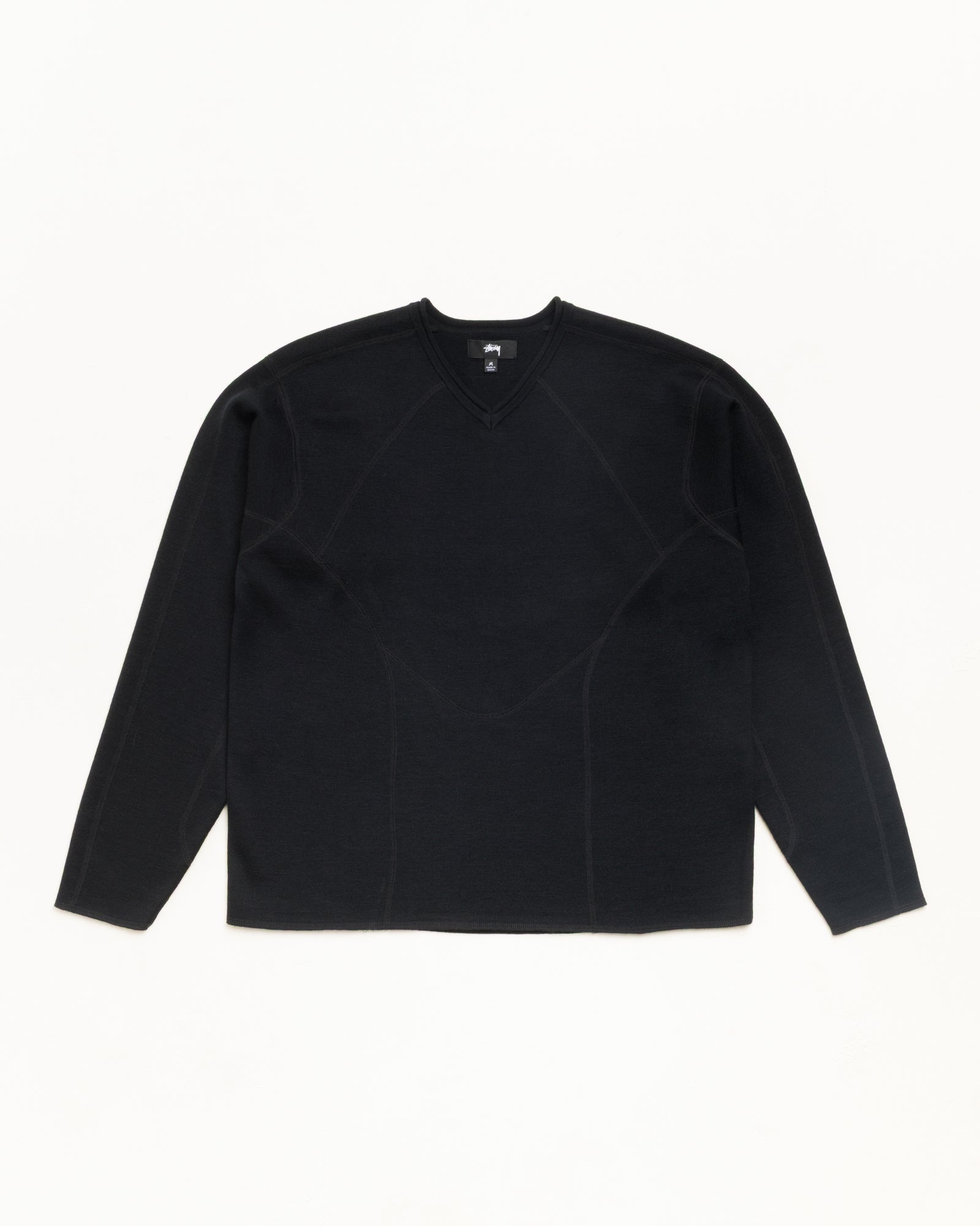 Stussy Wave Knit Sweater maglione nero 50% lana