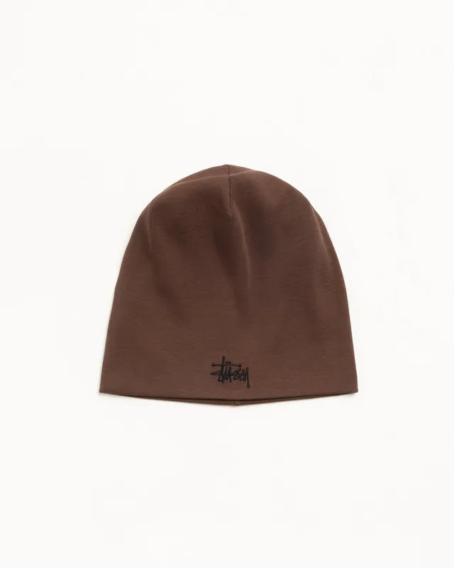 Stussy Jersey Skullcap Berretto Marrone One Size Cotone