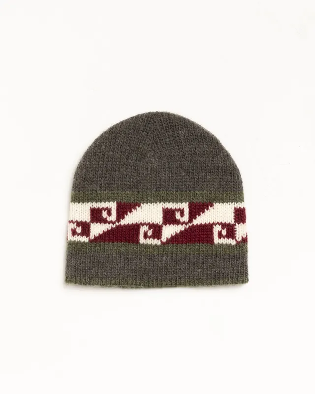 Stussy Waves Skullcap berretto Charcoal jacquard lana