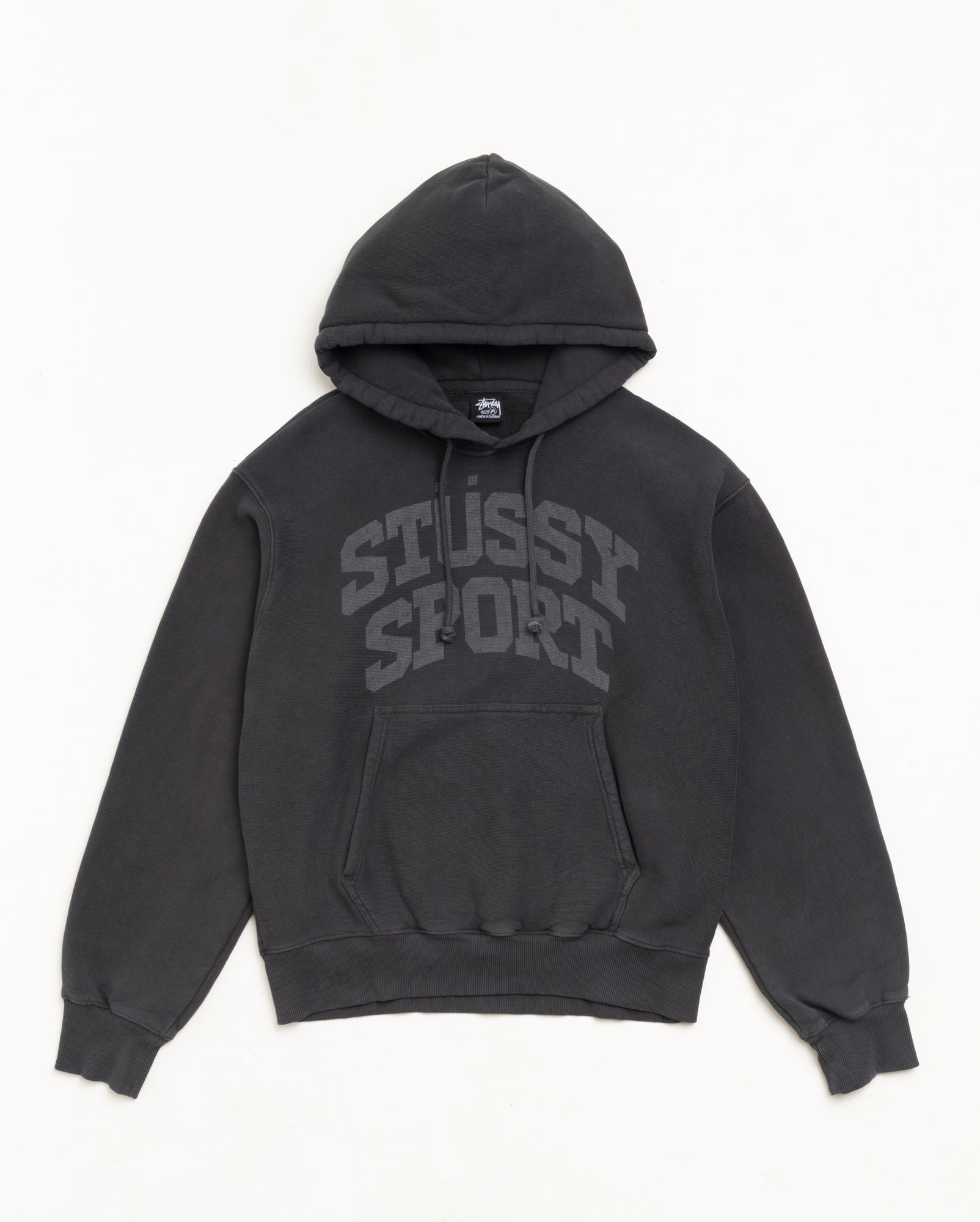 Stussy Block Sport Hoodie Felpa Nero Cotone