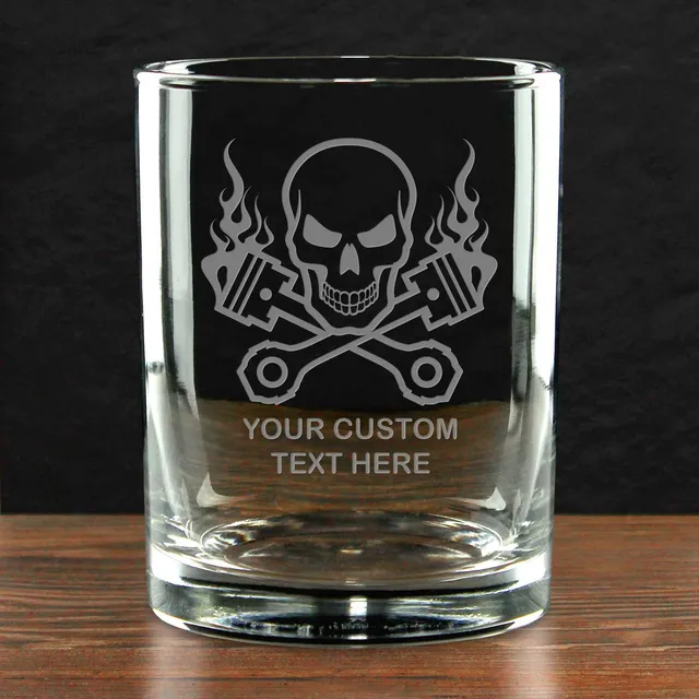 7.62 Design Skull & Pistons Bicchiere whiskey 414 ml