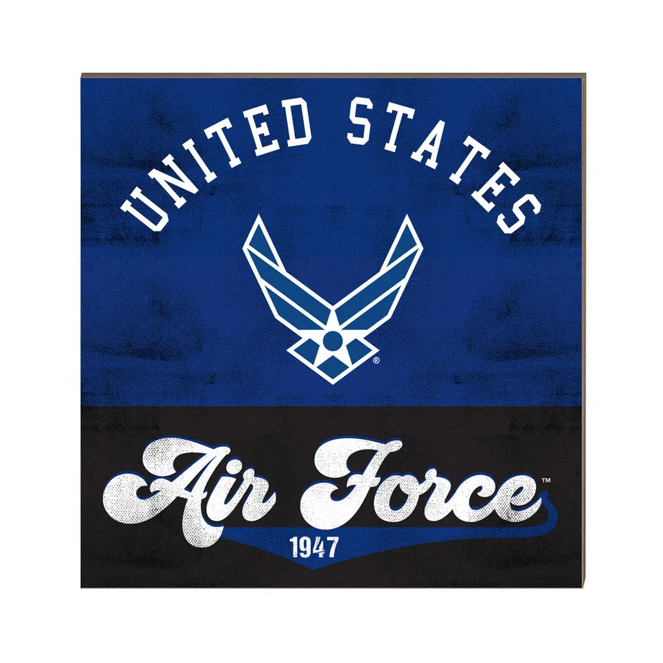 7.62 Design Air Force Targa Legno 25cm Blu Retrò