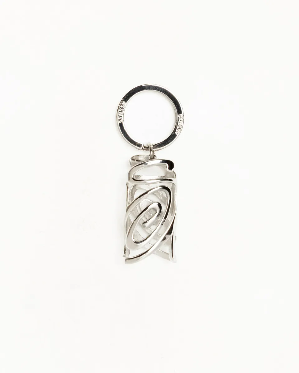 Stussy Lighter Holster Keychain portachiavi argento acciaio