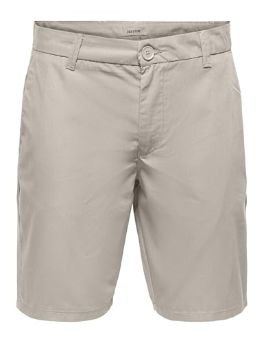 ONLY & SONS Onskal Chino 0287 Pantaloncini Uomo L Argento