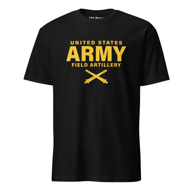 7.62 Design US Army Field Artillery T-Shirt uomo nera cotone