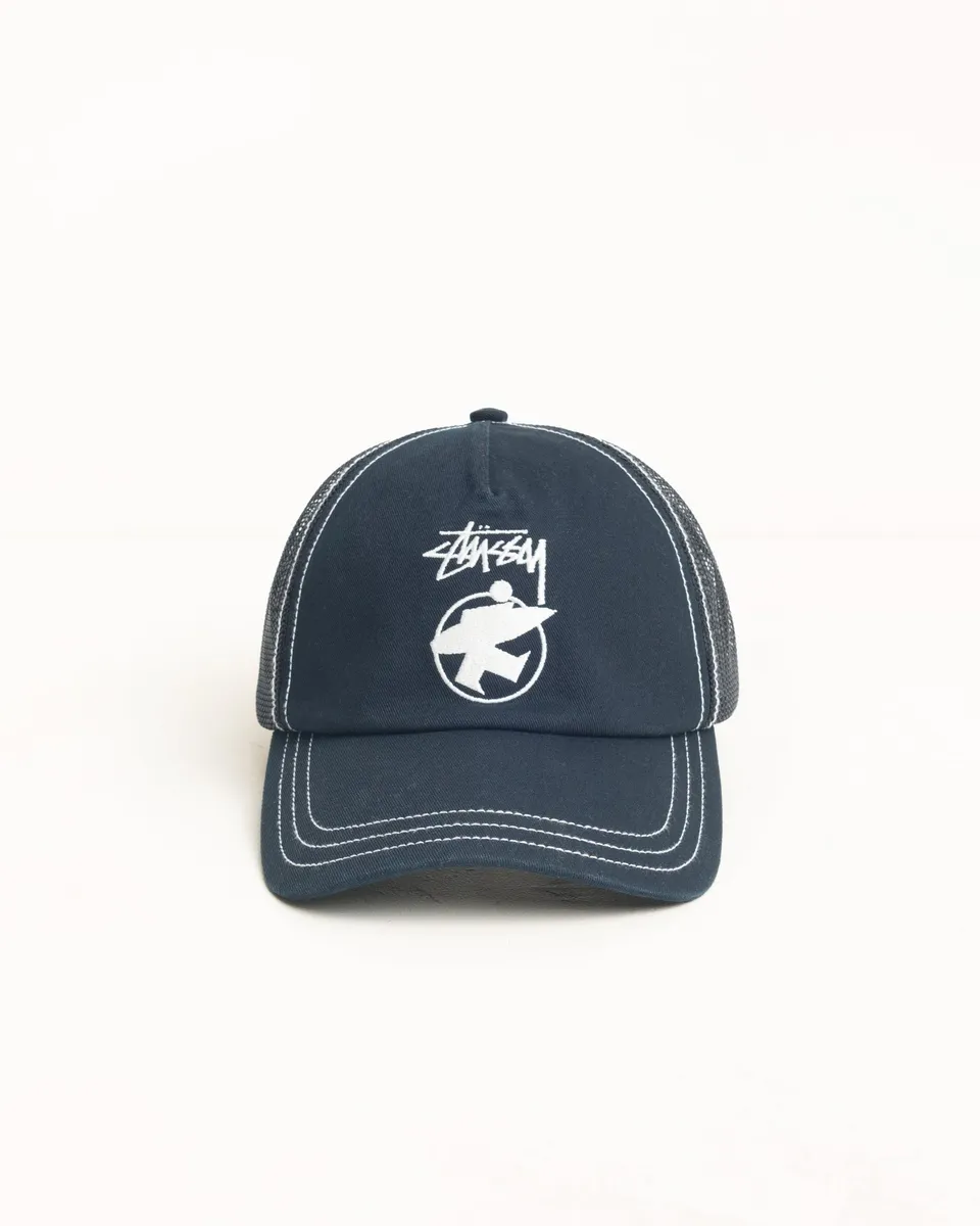 Stussy Surfman Trucker cappello trucker nero taglia unica