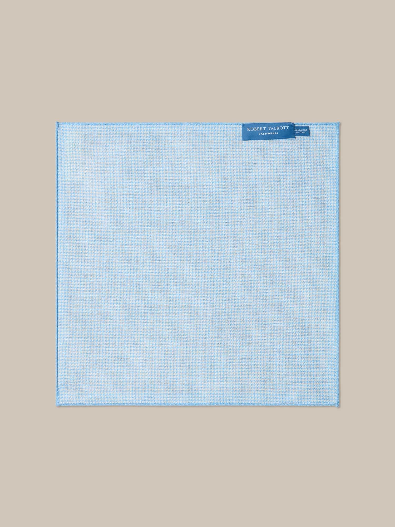 Robert Talbott Pocket Squares Colton Reversible pochette seta blu